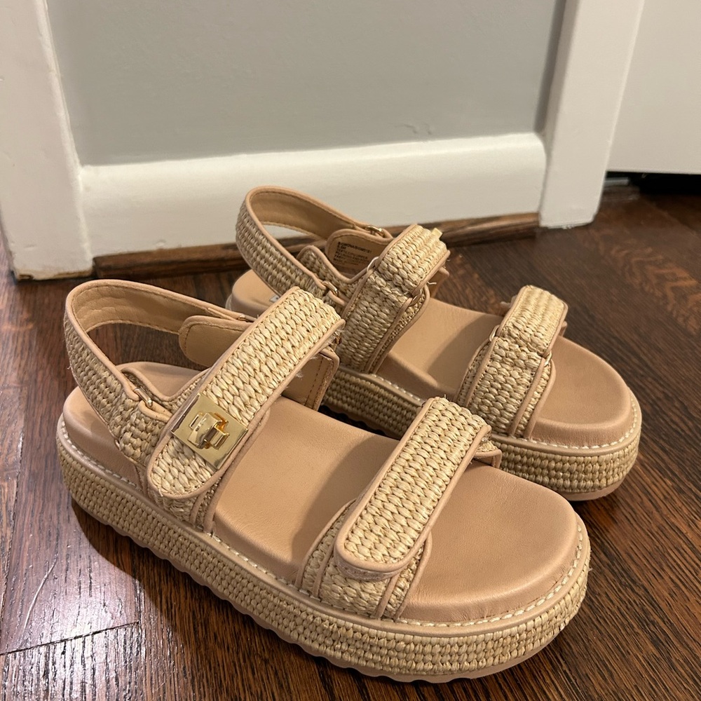Steve Madden Bigmona Raffia Platform Sandal